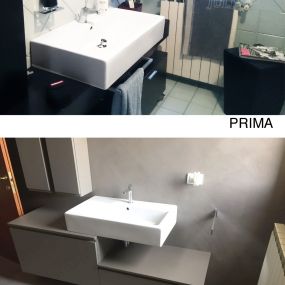 ABITAZIONE PRIVATA AD OLMO DI MIRA - Resine, Piatto doccia Nic-design, Vismara Vetro, Rubinetterie Ritmonio, arredo Arcom, accessori OML e Lineabeta